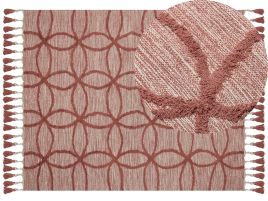 Cotton Area Rug 160x230cm Red