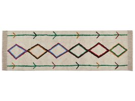 Cotton Runner Rug 80x230cm Beige