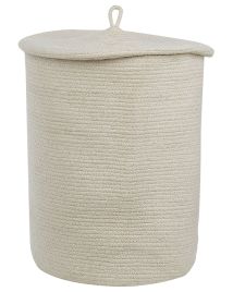 Cotton Basket with Lid Off-White SILOPI