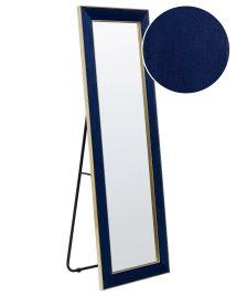 Velvet Standing Mirror 50x150cm Blue