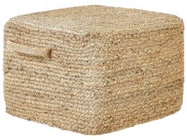 Jute Pouffe 45 x 45 x 30 cm Natural DHADAR