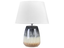 Ceramic Table Lamp Grey and Beige CIDRA