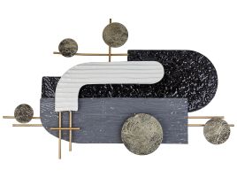 Wall DÃ©cor Black and Gold LUTETIUM