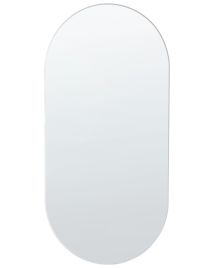 Oval Wall Mirror 40x80cm Silver