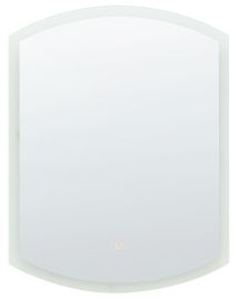 Oval LED Wall Mirror 78cm Silver