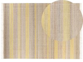 Jute Area Rug 160x230cm Beige and Yellow