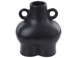 Dolomite Ceramic Flower Vase 32 Black NAFPLIO