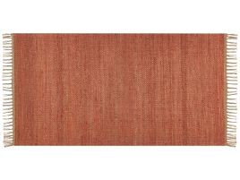 Jute Area Rug 80x150cm Red
