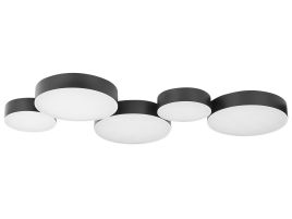 5 Light Metal LED Ceiling Lamp Black LUGA