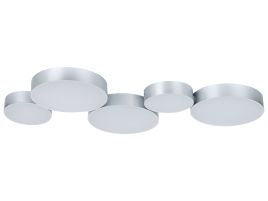 5 Light Metal LED Ceiling Lamp Silver LUGA