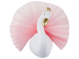 Plush Animal Head Wall DÃ©cor Swan White ODETTA