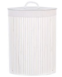 Bamboo Basket with Lid White MATARA