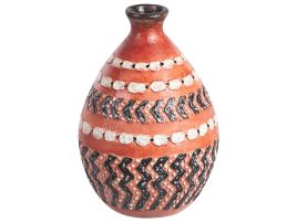Terracotta Decorative Vase 36 Brown White
