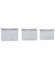 Set of 3 Felt Baskets Grey