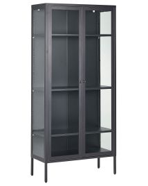 Steel Display Cabinet Black HARTY