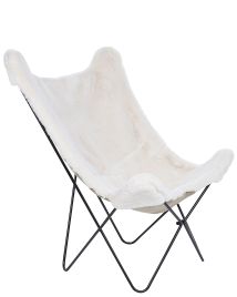 Faux Fur Armchair White NYBRO