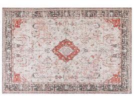 Cotton Area Rug 200x300cm Red and Beige
