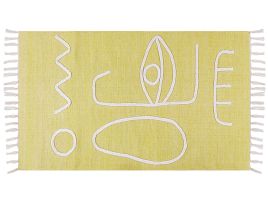 Outdoor Area Rug 80x150cm Yellow