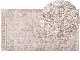 Cotton Area Rug 80x150cm Pink