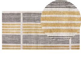 Cotton Area Rug 80x150cm Yellow and Black