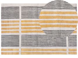 Cotton Area Rug 200x300cm Yellow and Black