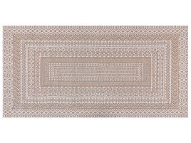 Area Rug 80x150cm Beige and White