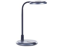 LED Desk Lamp Silver and Black COLUMBA