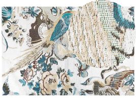 Cotton Area Rug Birds Motif 200x300cm Multicolour