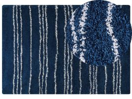 Shaggy Area Rug 160x230cm Blue and White