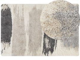 Shaggy Area Rug 200x300cm White and Grey