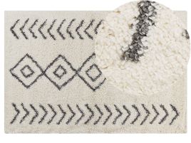 Shaggy Area Rug 200x300cm White and Grey