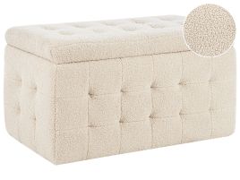 Boucle Storage Ottoman Beige MICHIGAN