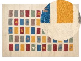 Wool Gabbeh Area Rug 140x200cm Multicolour