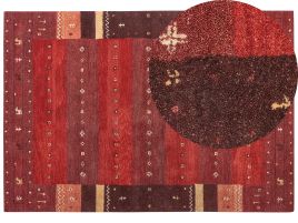 Wool Gabbeh Area Rug 160x230cm Red