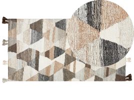 Wool Kilim Area Rug 80x150cm Multicolour