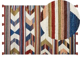Wool Kilim Area Rug 140x200cm Multicolour