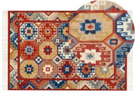 Wool Kilim Area Rug 200x300cm Multicolour