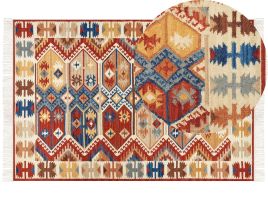 Wool Kilim Area Rug 200x300cm Multicolour