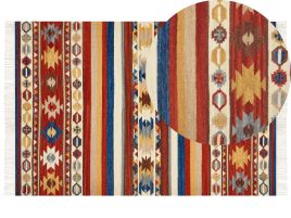 Wool Kilim Area Rug 200x300cm Multicolour