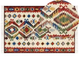 Wool Kilim Area Rug 200x300cm Multicolour