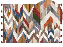 Wool Kilim Area Rug 160x230cm Multicolour