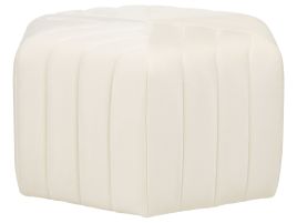 Velvet Pouffe Cream MURIETTA
