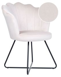 Velvet Armchair Off-white LOVELOCK