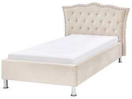 Velvet EU Single Size Bed Beige METZ