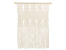 Cotton MacramÃ© Wall Hanging Beige LAHRI