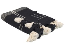 Cotton Blanket 130 x 170 cm Black KULAC