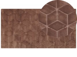 Faux Rabbit Fur Rug 80x150cm Brown