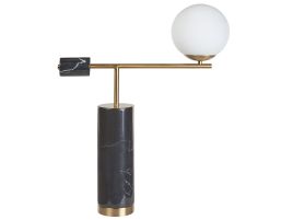 Marble Table Lamp Black and Gold HONDO