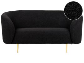 2 Seater Boucle Sofa Black LOEN