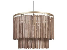 Mango Wood Pendant Lamp Dark KAVERI